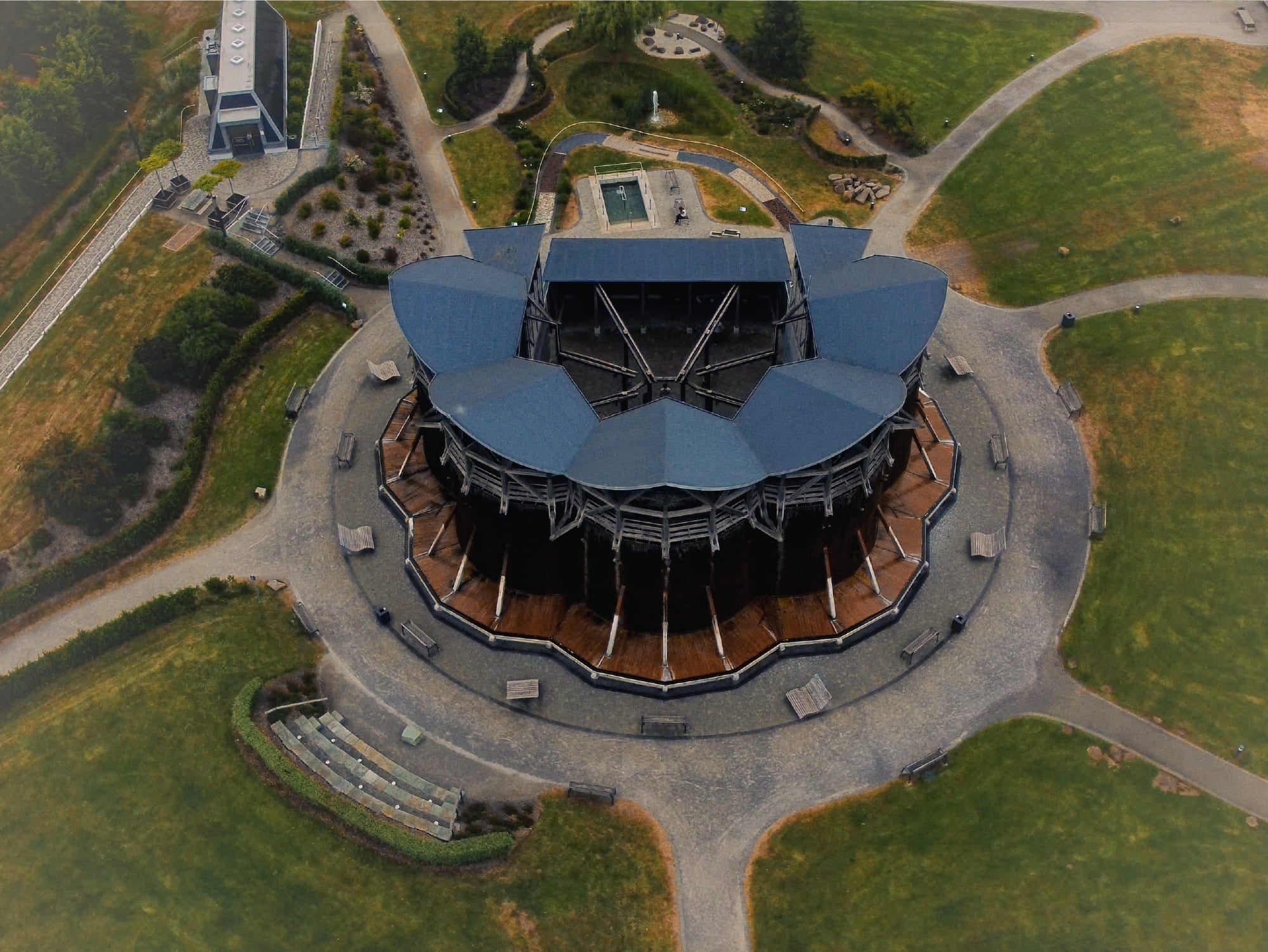 Gradierwerk in Kevelaer aus der Vogelperspektive